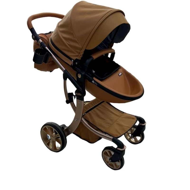 Детская коляска Kidilo 609, коричневая