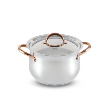 Qazan Gipfel Absolute 2753, 29x29x19 sm, 4.7 l, 20 sm, paslanmayan polad, qapaqla, gümüşü