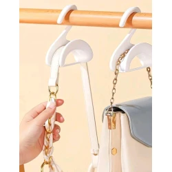 Вешалка для сумок MH24608650, пластик, белая, 4х11х11 см Вешалка для сумок MH24608650, пластик, белая, 4х11х11 см