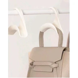 Вешалка для сумок MH24608650, пластик, белая, 4х11х11 см Вешалка для сумок MH24608650, пластик, белая, 4х11х11 см