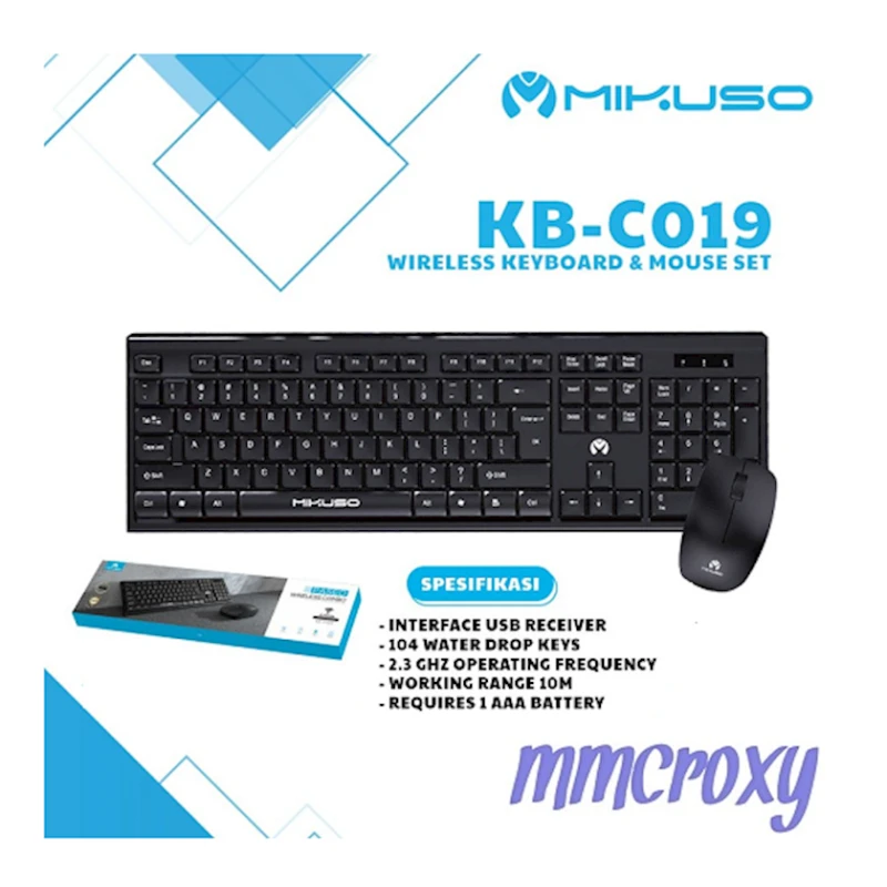 Комплект клавиатура и мышь Mikuso KB-C019 Black