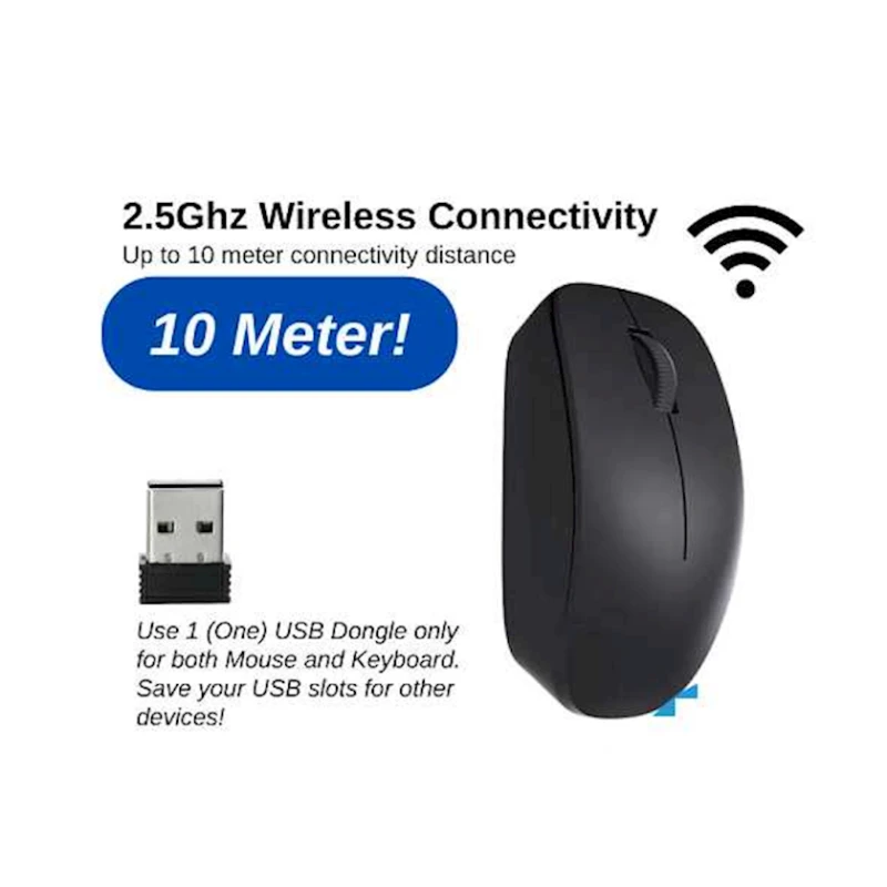 Комплект клавиатура и мышь Mikuso KB-C019 Black