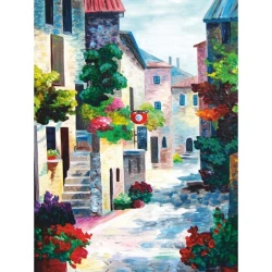 Холст на картоне с контуром Rosa Start, Пейзаж №1, 30х40, хлопок, акрил