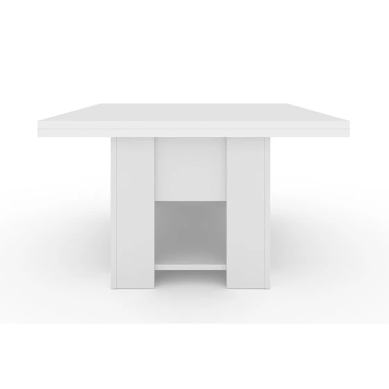 Jurnal masası Art_73, laminat, ağ, 45/75x80/160x80 sm