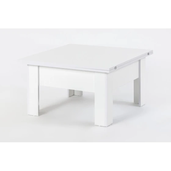 Jurnal masası Art_73, laminat, ağ, 45/75x80/160x80 sm