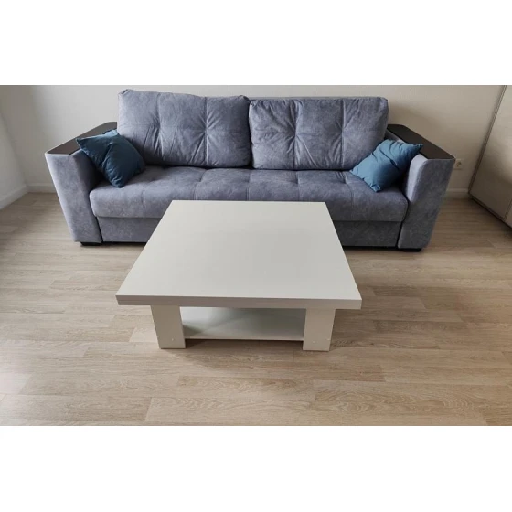 Jurnal masası Art_73, laminat, ağ, 45/75x80/160x80 sm