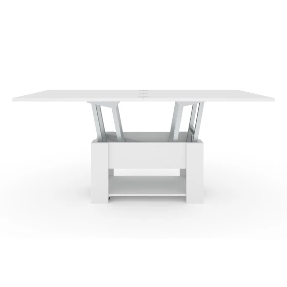 Jurnal masası Art_73, laminat, ağ, 45/75x80/160x80 sm