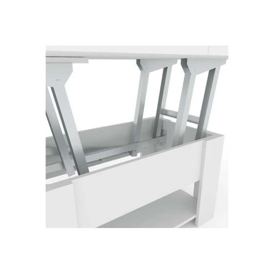 Jurnal masası Art_73, laminat, ağ, 45/75x80/160x80 sm