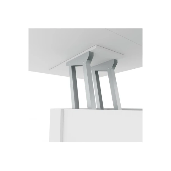 Jurnal masası Art_73, laminat, ağ, 45/75x80/160x80 sm