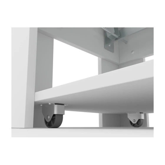 Jurnal masası Art_73, laminat, ağ, 45/75x80/160x80 sm