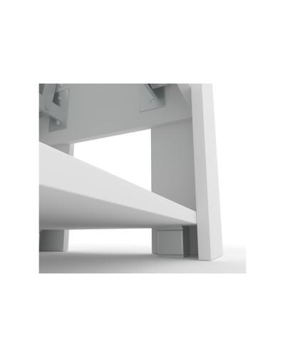 Jurnal masası Art_73, laminat, ağ, 45/75x80/160x80 sm
