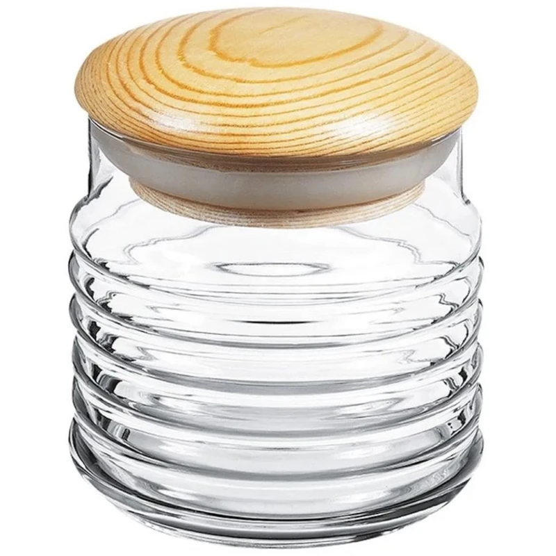 Банка для хранения Pasabahce Babylon 43163, 660 мл, стекло, дерево, прозрачный Банка для хранения Pasabahce Babylon 43163, 660 мл, стекло, дерево, прозрачный