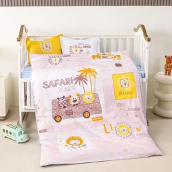 Комплект детского постельного белья ET-1326, пододеяльник 100x150 см, простыня 110x160 см, наволочка 35х45 см, сатин, разноцветный Комплект детского постельного белья ET-1326, пододеяльник 100x150 см, простыня 110x160 см, наволочка 35х45 см, сатин, разноцветный