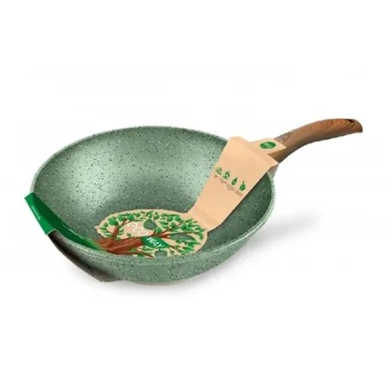 Сковородка NMP Eco Way Wok, алюминий, зеленая, 26 см Сковородка NMP Eco Way Wok, алюминий, зеленая, 26 см