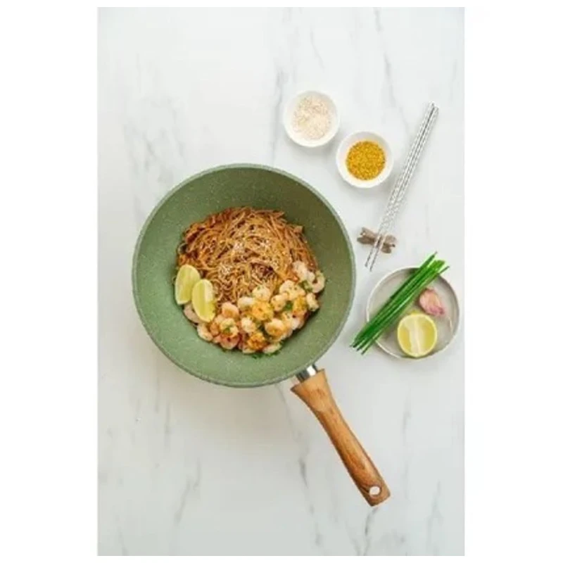 Сковородка NMP Eco Way Wok, алюминий, зеленая, 26 см Сковородка NMP Eco Way Wok, алюминий, зеленая, 26 см