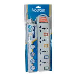 Удлинитель VOLTAM VP-32 3 м, 4-розеточный Удлинитель VOLTAM VP-32 3 м, 4-розеточный