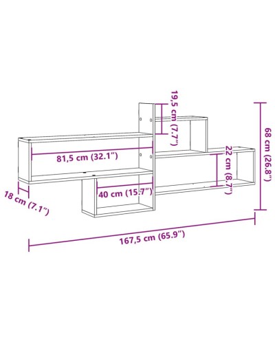 Stellaj Ev Plus Bold, 167x68x18 sm, LDSP, ağ