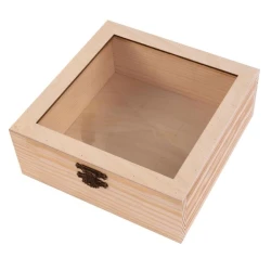 Mücrü Rosa Talent, taxta açar və şəffaf qapaq ilə, 20х20х8 sm