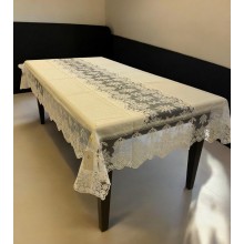 Süfrə NRl-00638, kətan, bej, 160x300 sm