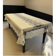 Süfrə NRl-00638, kətan, bej, 160x300 sm