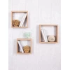 Набор настенных полок Art Mebel 127, ламинат, 3 шт, 30х30x9/27x27x9/24x24x9 см, бежевая