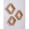 Набор настенных полок Art Mebel 127, ламинат, 3 шт, 30х30x9/27x27x9/24x24x9 см, бежевая