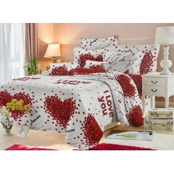 Комплект постельного белья Lu-xe-000469, пододеяльник 160x240 см, простыня 160x220 см, наволочка 50x70 см, односпальный, сатин, белый