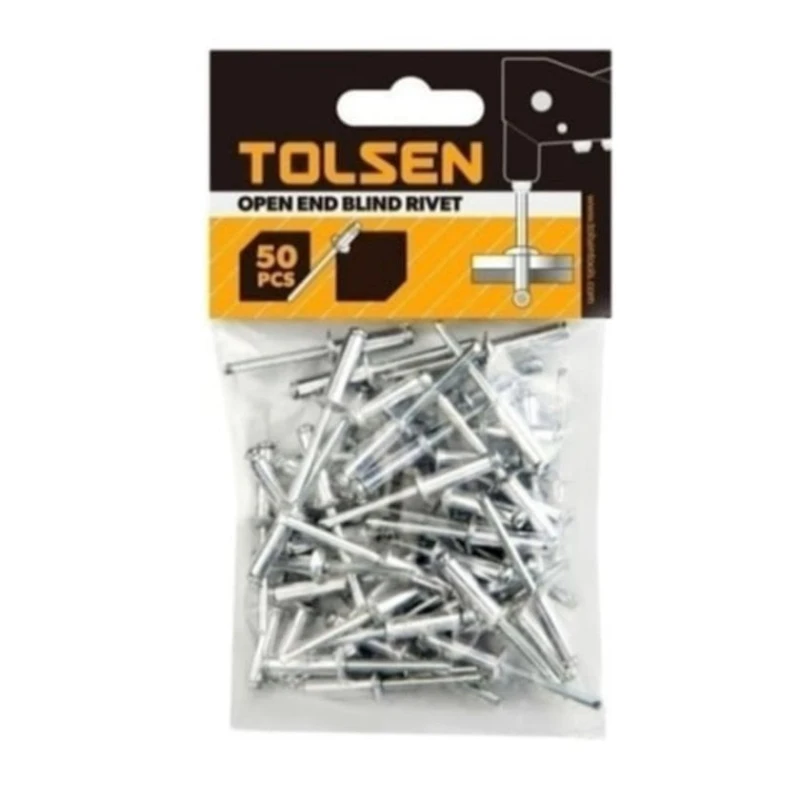 Заклепки Tolsen 43010, сталь, 4x12.7 мм, 50 шт Заклепки Tolsen 43010, сталь, 4x12.7 мм, 50 шт