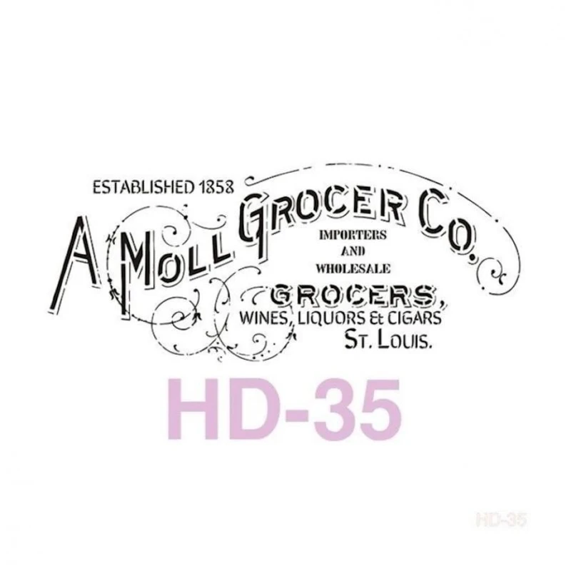 Trafaret interyer üçün Home Decor Serie HD-35, 45х45