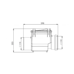 Tullantı suların əks klapanı LuxWares, 110 mm, PVC