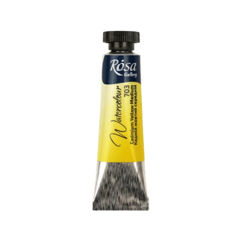 Акварельная краска Rosa Gallery, 703 Кадмий желтый средний, 10 мл