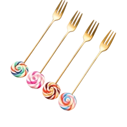 Çəngəl dəsti MH11196525, 4 əd, 14.5 sm, paslanmayan polad, qızılı