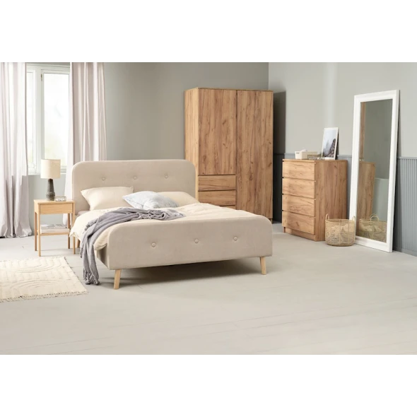 Комод JYSK Limfjorden, 81x101x48 см, 4 ящика, коричневый