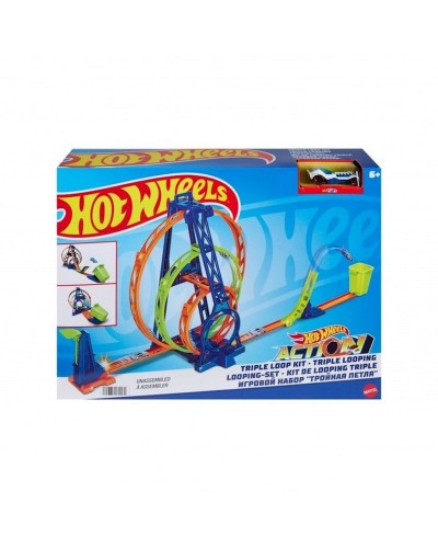 Avtotrek Hot Wheels Action HMX37 Üçlü dövrə, 6+ yaş