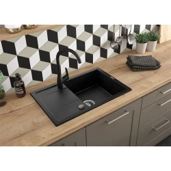 Кухонная мойка Deante Corio ZRCA2113, гранит, черный, 44x67 см