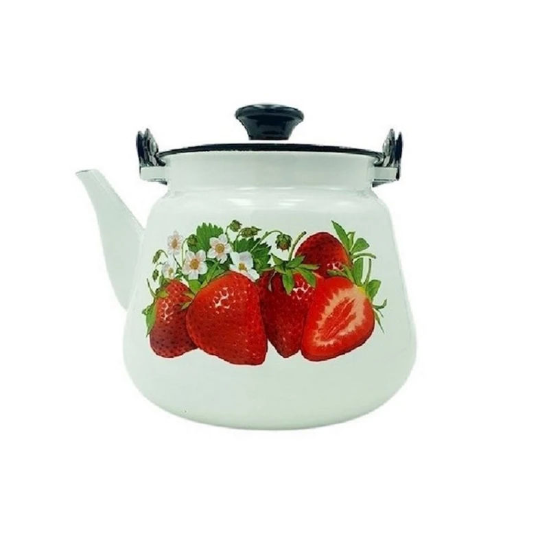 Чайник для кипячения воды Керченская эмаль SA, 3500 мл, эмалированная сталь, белый