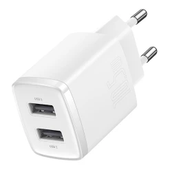 Зарядное устройство Baseus 2xUSB 2.1A 10.5W, White