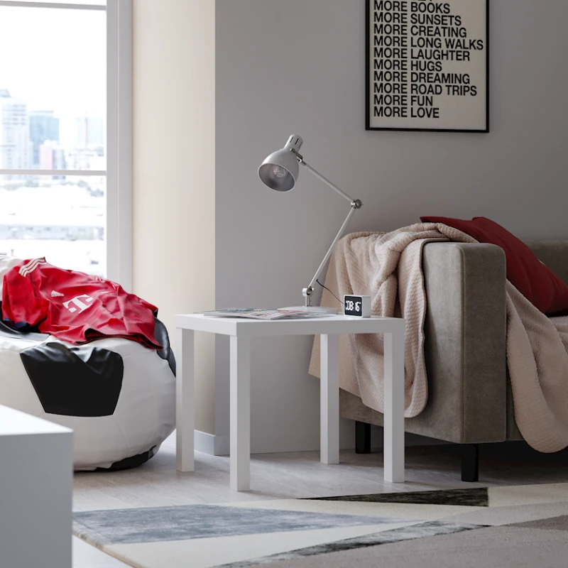 Журнальный столик Mio Tesoro Энкель 50, ДСП/ХДФ, белый, 50х50х45 см Журнальный столик Mio Tesoro Энкель 50, ДСП/ХДФ, белый, 50х50х45 см