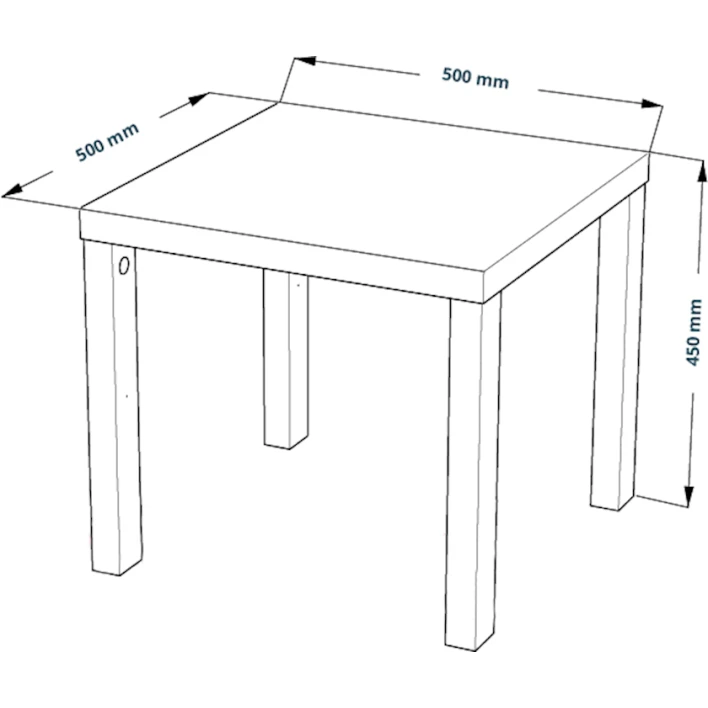 Журнальный столик Mio Tesoro Энкель 50, ДСП/ХДФ, белый, 50х50х45 см Журнальный столик Mio Tesoro Энкель 50, ДСП/ХДФ, белый, 50х50х45 см