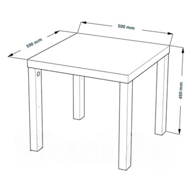 Журнальный столик Mio Tesoro Энкель 50, ДСП/ХДФ, белый, 50х50х45 см Журнальный столик Mio Tesoro Энкель 50, ДСП/ХДФ, белый, 50х50х45 см