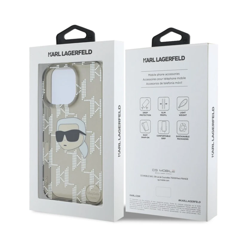 Чехол Karl Lagerfeld Head Monogram для Apple iPhone 16 Pro, Black Чехол Karl Lagerfeld Head Monogram для Apple iPhone 16 Pro, Black