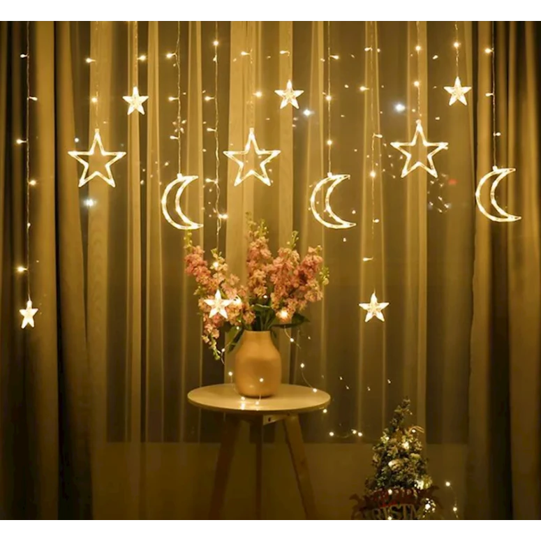 Yeni il üçün işıq diodlu hörük MR1_S075, ağ/rangbərəng