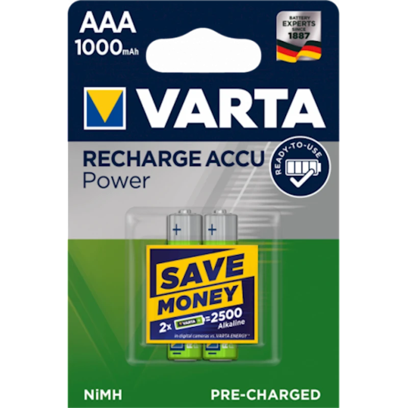 Аккумулятор Varta Rechargeable Accu AAA 1000mAh