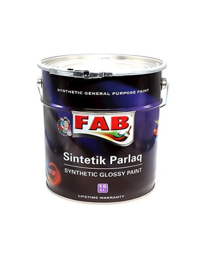 İnşaat boyası FAB SOG_6099, sintetik, parlaq, açıq göy, 15 l