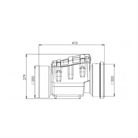 Обратный клапан сточных вод LuxWares, 200 мм, ПВХ
