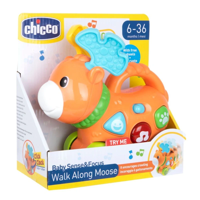 Игрушка-каталка Chicco Walk Along Moose, 6+ месяцев