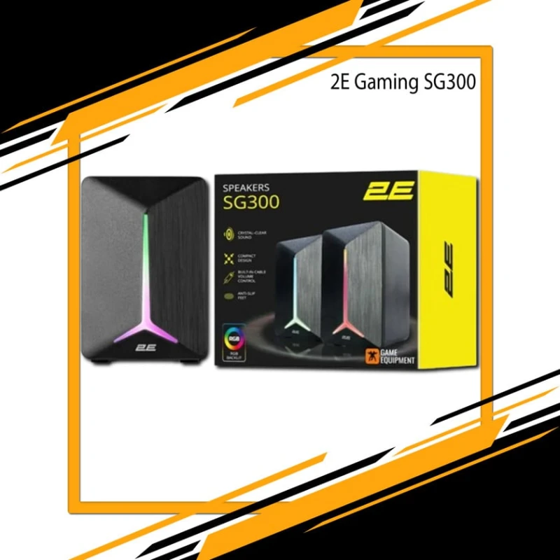 Акустическая система 2E GAMING Speakers 4C 2.0, 3.5mm, RGB, black 2