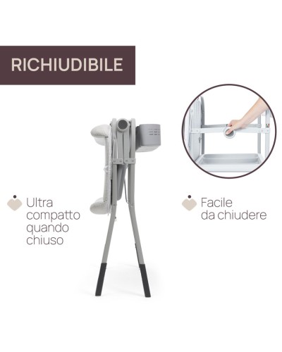 Bələmə masası Chicco Cuddle & Bubble vanna ilə, boz, 28x81x102 sm