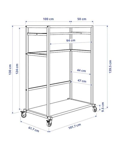 Döşəməüstü asılqan 3563_M2RavarorAndr Androsit, LDSP, 139.5x61.7x101.7 sm