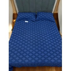 Yastıq üzlüklü dəst Luxe Cotton 000796, birnəfərlik, örtük 160x240 sm, yastıq üzü 50x70 sm, göy